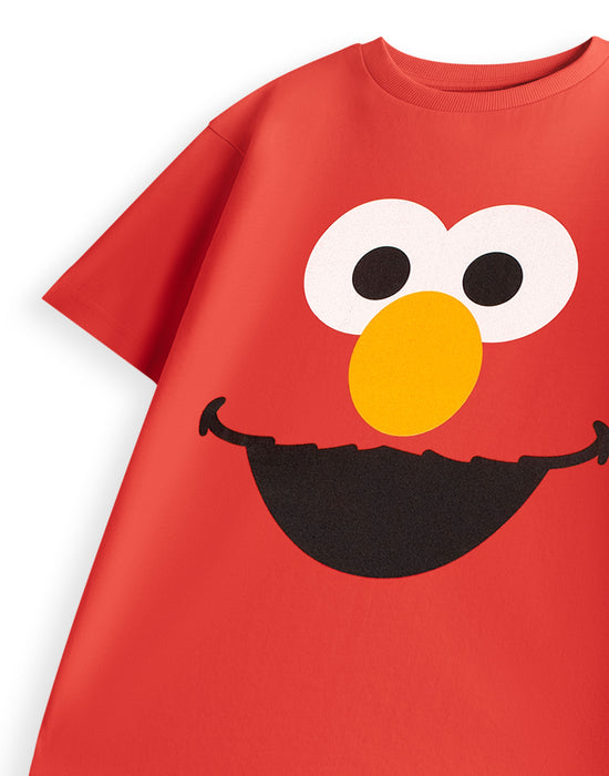 Sesame Street Elmo Unisex Kids Red Short Sleeved T-Shirt
