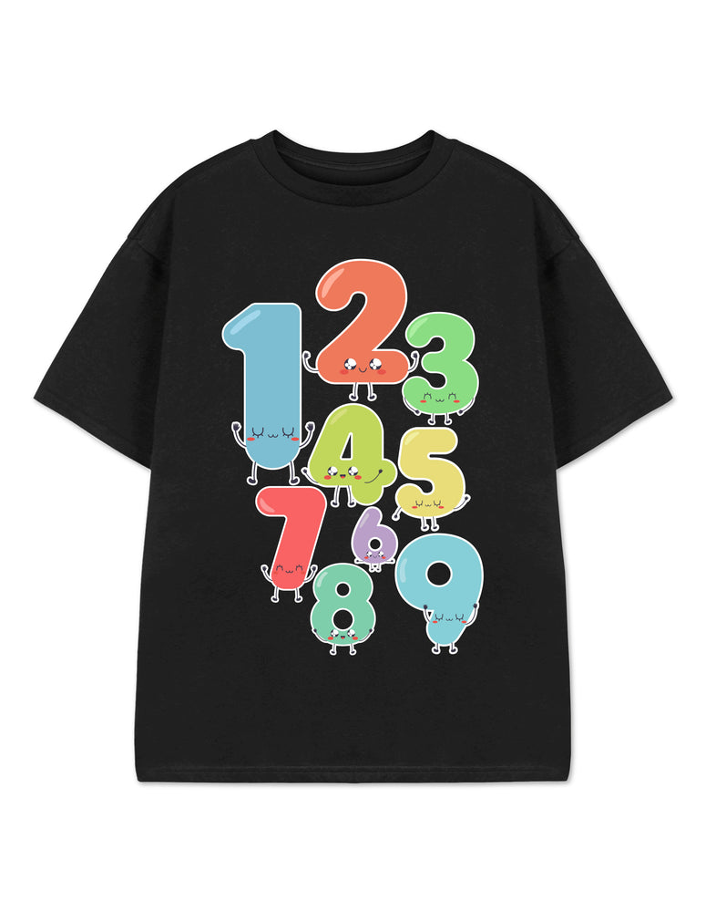Show Me The Merch Numbers Day Unisex Kids Black Short Sleeved T-Shirt