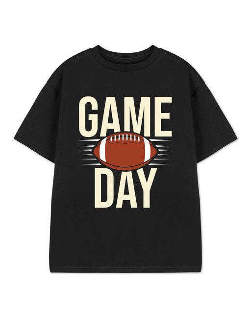 Show Me The Merch Game Day Unisex Kids Black Short Sleeved T-Shirt