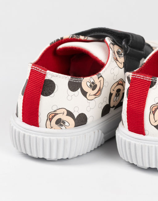 Disney All Over Print Boys White Velcro Trainers
