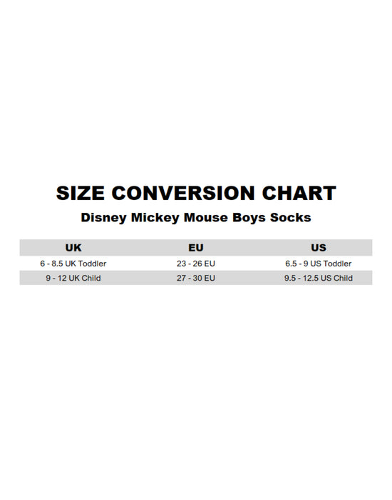Disney Mickey Mouse Boys Blue Calf Socks Set of 5