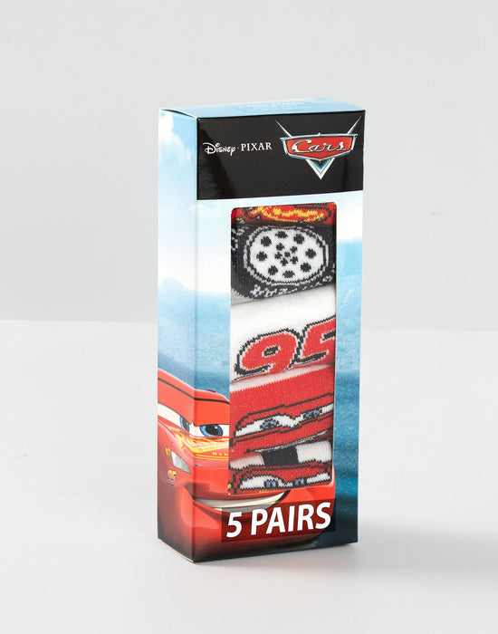 Disney Cars Boys Multicoloured Calf Socks Set of 5