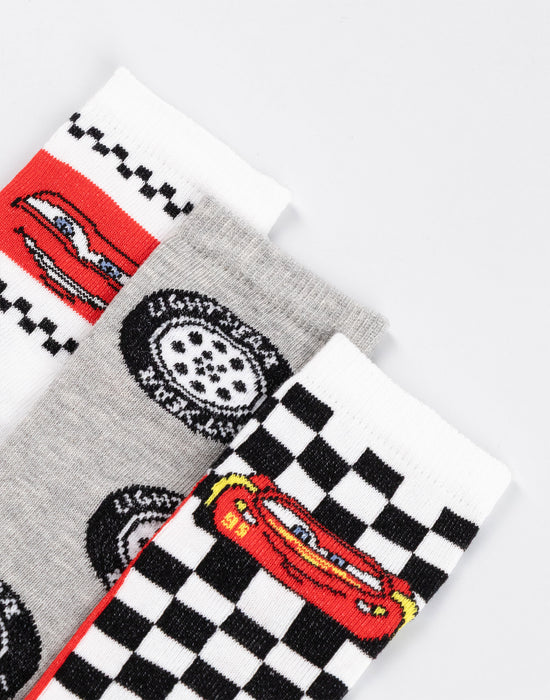 Disney Cars Boys Multicoloured Calf Socks Set of 5