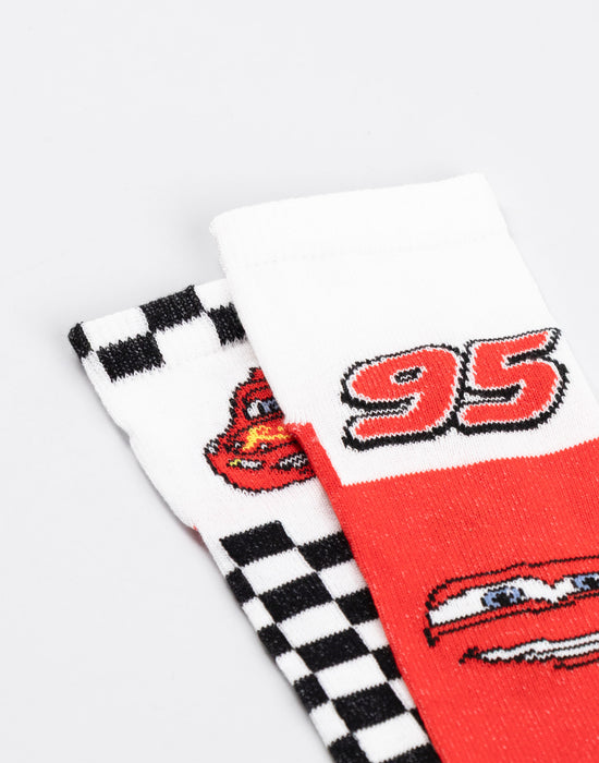 Disney Cars Boys Multicoloured Calf Socks Set of 5