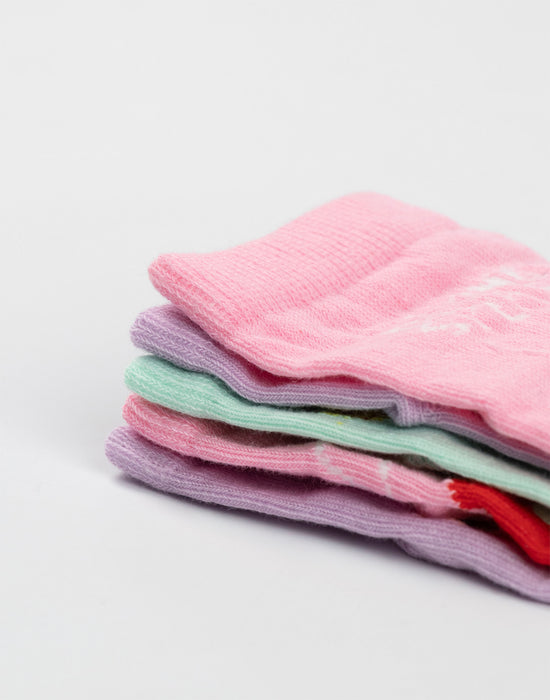 Disney The Little Mermaid Ariel Girls Multicoloured Calf Socks Set of 5