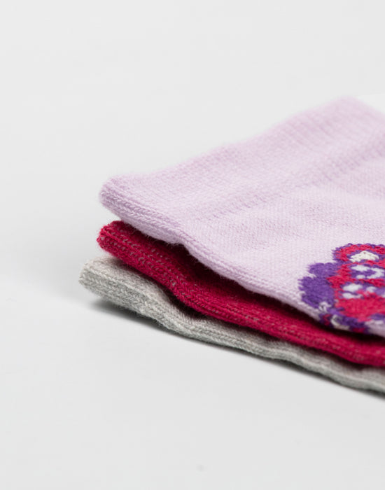 Disney Toy Story Lotso Girls Pink Calf Socks Set of 3