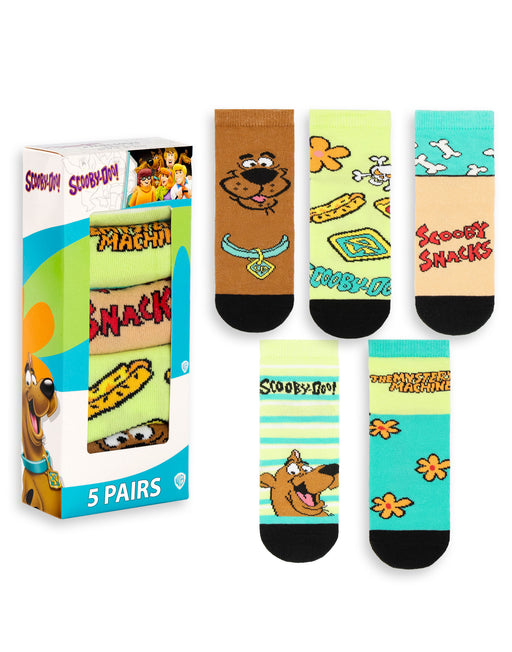 Scooby Doo Character Unisex Kids Multicoloured Calf Socks Set of 5