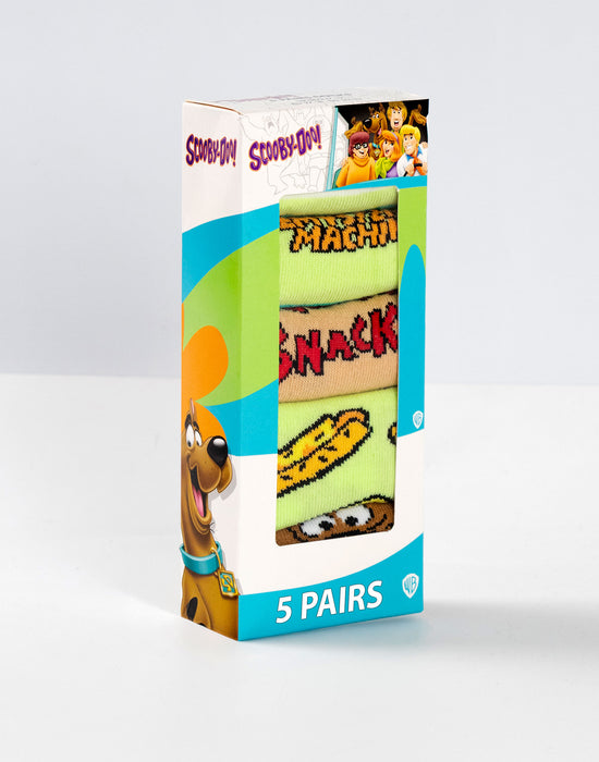 Scooby Doo Character Unisex Kids Multicoloured Calf Socks Set of 5
