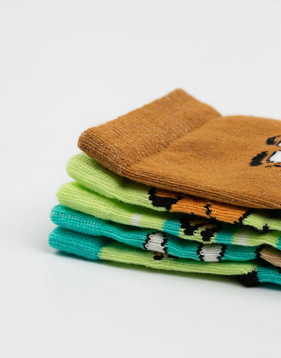 Scooby Doo Character Unisex Kids Multicoloured Calf Socks Set of 5