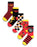 Hot Wheels Checkerboard and Flames Boys Multicoloured Calf Socks Set of 5