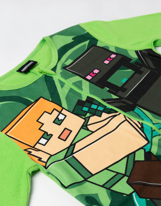 Minecraft Creeper Boys Green Onesie