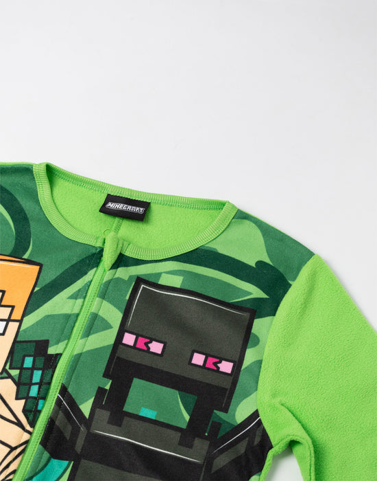Minecraft Creeper Boys Green Onesie