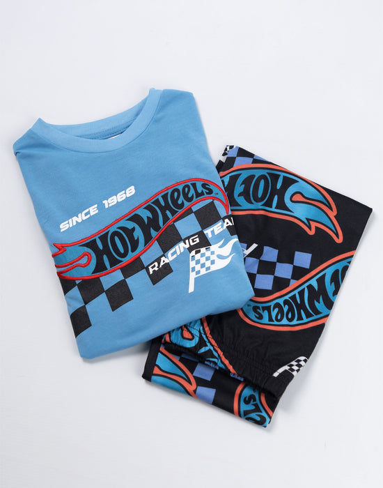 Hot Wheels Racing Team Boys Multicoloured Long Sleeve Long Leg Pyjama and Jumper 3 Piece Set