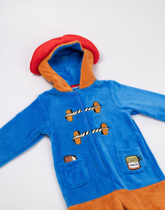 Paddington Bear Character Unisex Kids Blue Onesie