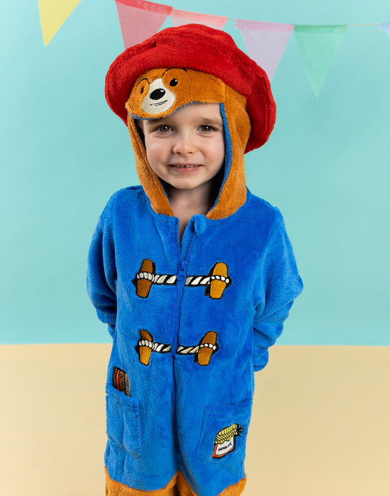 Paddington Bear Character Unisex Kids Blue Onesie