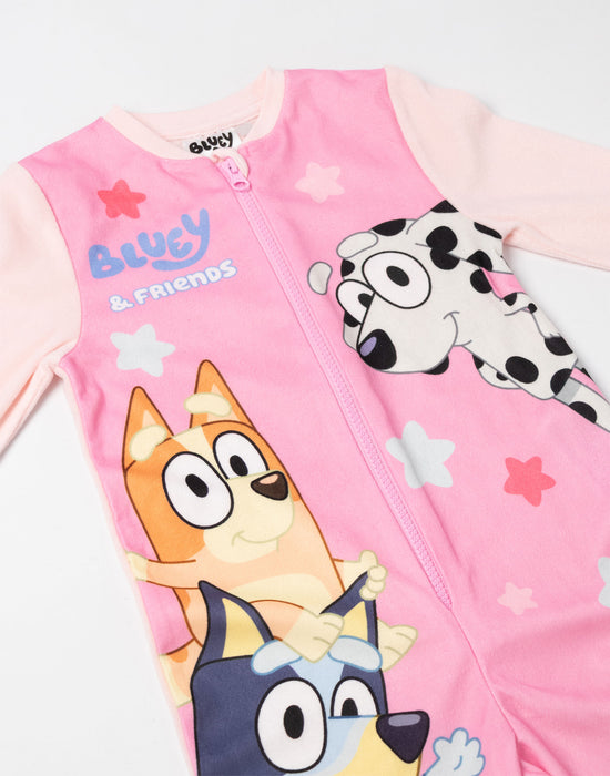 Bluey Character Girls Pink Onesie