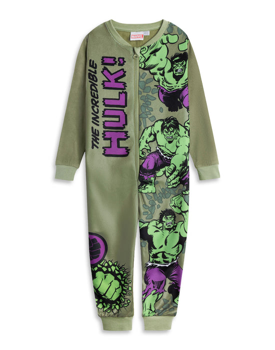 Marvel Hulk Boys Green Onesie