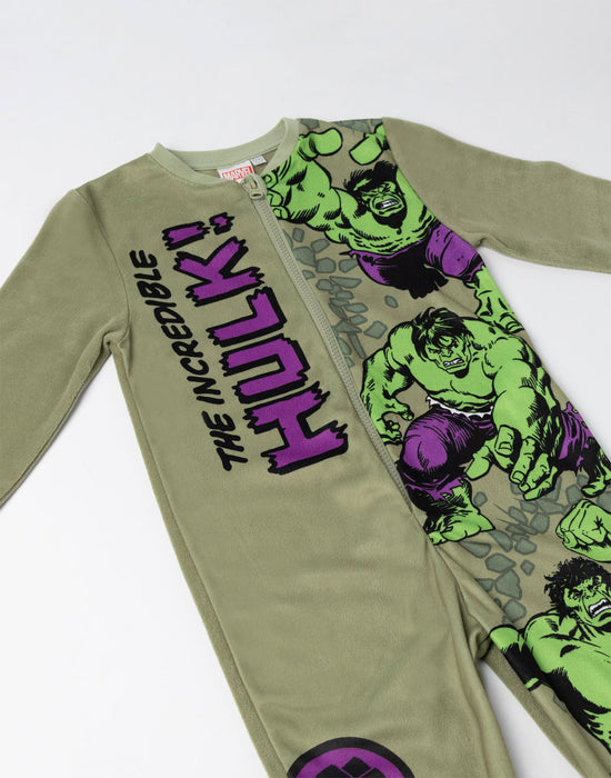 Marvel Hulk Boys Green Onesie
