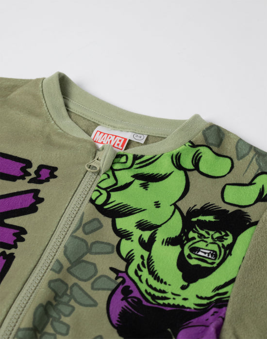 Marvel Hulk Boys Green Onesie