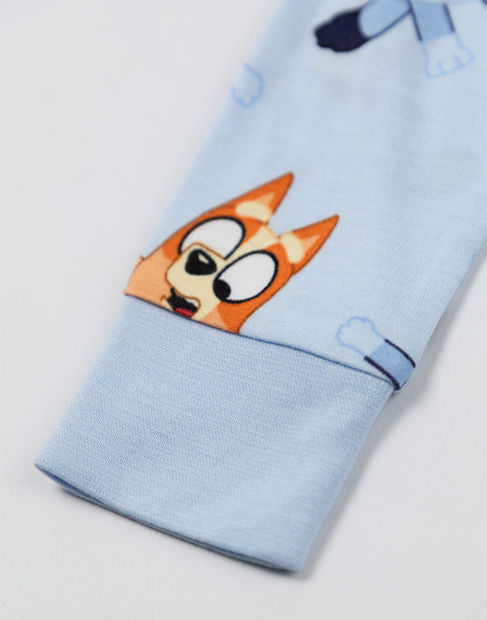 Bluey Character Boys Blue Long Sleeve Long Leg Pyjama and Jumper 3 Piece Set