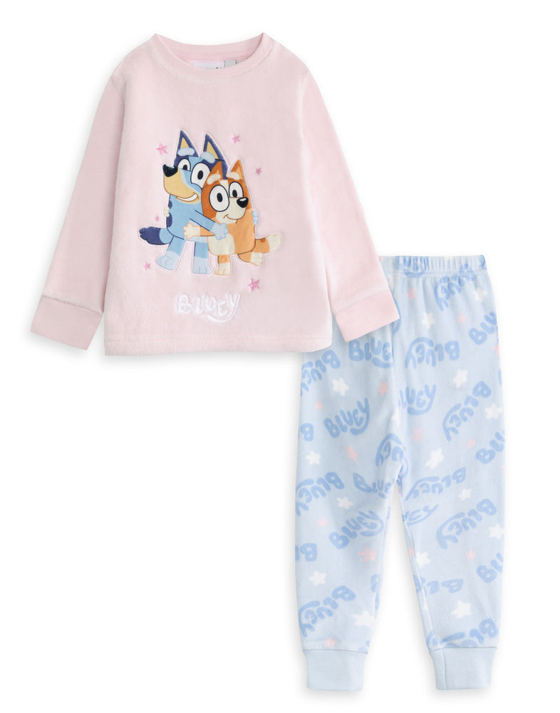 Bluey Character Girls Pink Long Sleeve Long Leg Pyjama Set