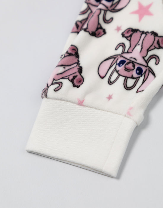 Lilo & Stitch Angel Girls Pink Long Sleeve Long Leg Pyjama Set