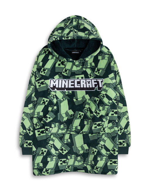 Minecraft Creeper Boys Green Blanket Hoodie