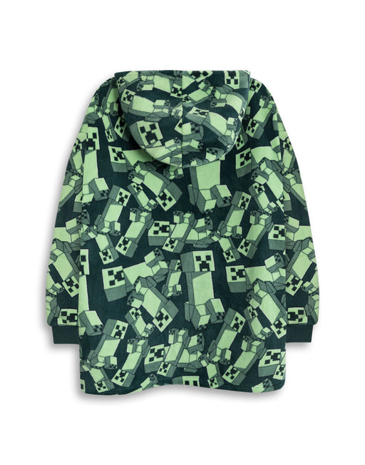 Minecraft Creeper Boys Green Blanket Hoodie