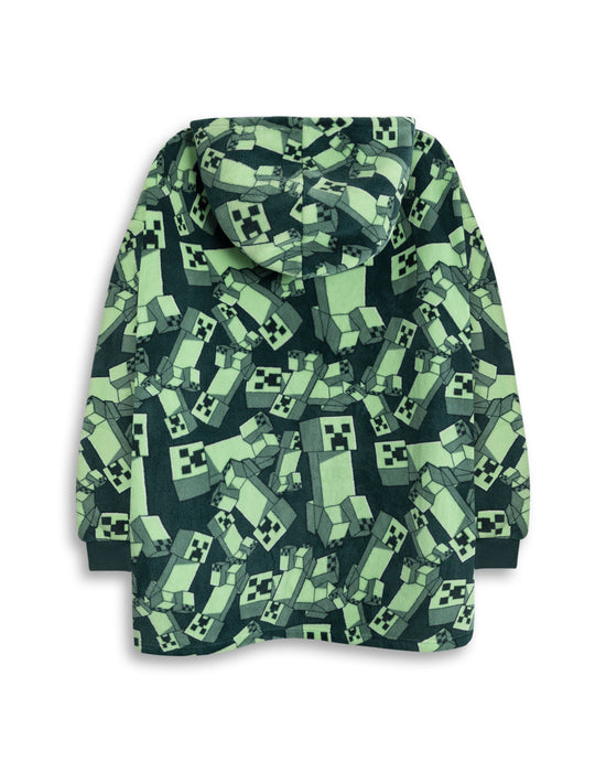 Minecraft Creeper Boys Green Blanket Hoodie