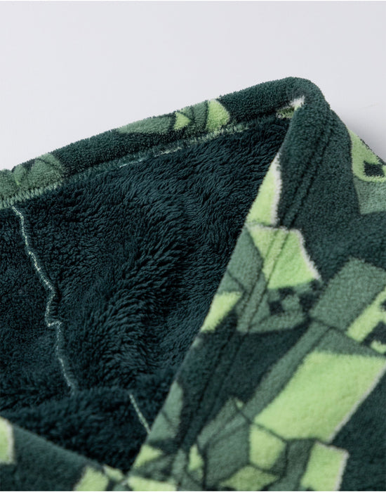 Minecraft Creeper Boys Green Blanket Hoodie