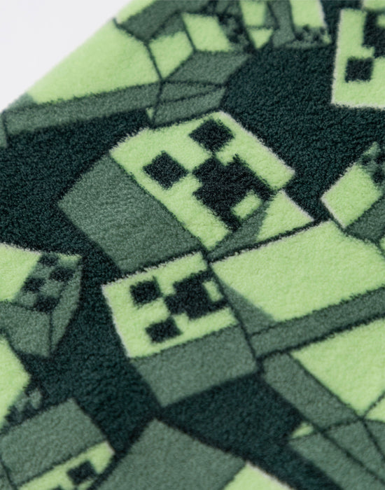 Minecraft Creeper Boys Green Blanket Hoodie