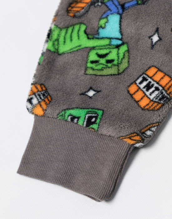 Minecraft Creeper Boys Green Long Sleeve Long Leg Pyjama Set