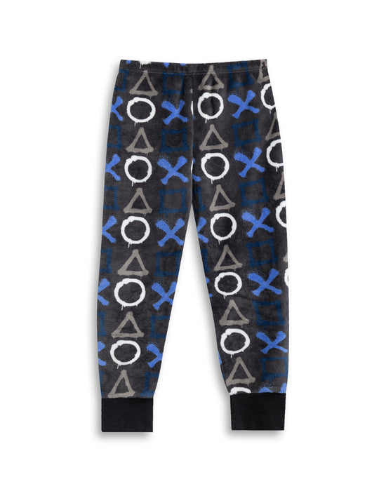 PlayStation Logo Boys Black Long Sleeve Long Leg Pyjama Set