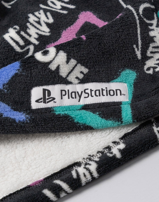 PlayStation Logo Boys Black Blanket Hoodie