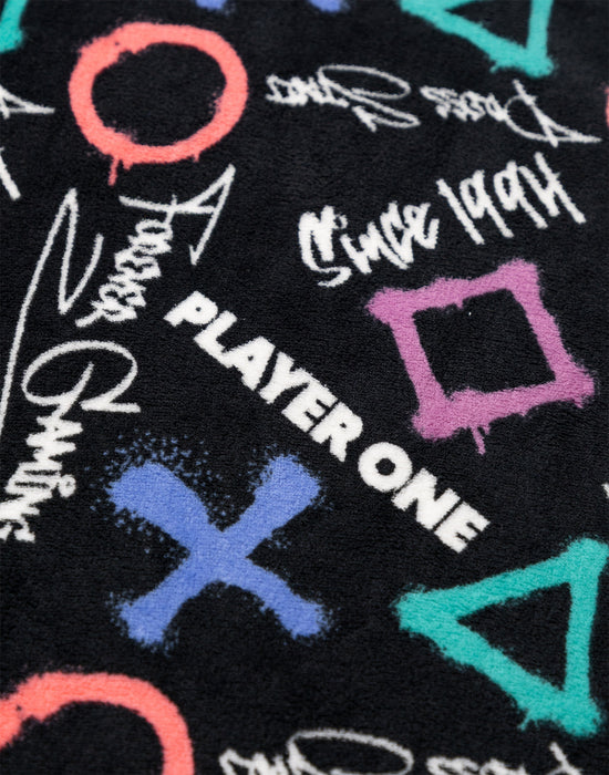 PlayStation Logo Boys Black Blanket Hoodie