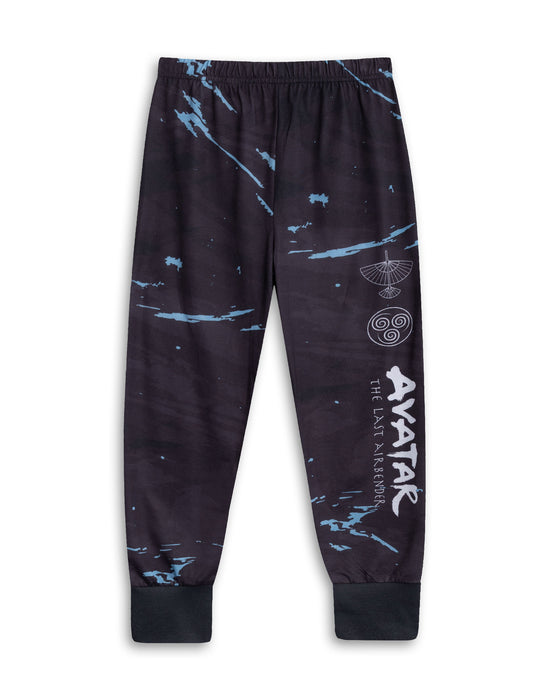 Avatar: The Last Airbender Character Boys Black Long Sleeve Long Leg Pyjama Set