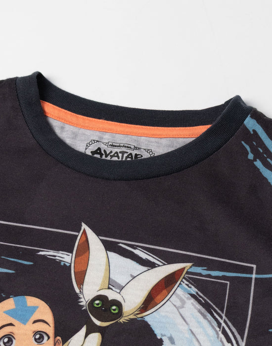 Avatar: The Last Airbender Character Boys Black Long Sleeve Long Leg Pyjama Set