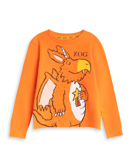 Gruffalo & Friends Zog Unisex Kids Orange Long Sleeve Long Leg Pyjama Set