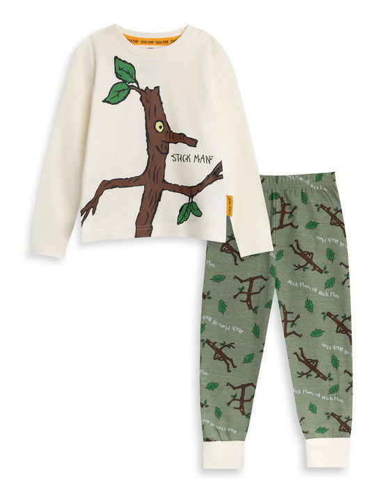 Gruffalo & Friends Stickman Unisex Kids Beige Long Sleeve Long Leg Pyjama Set