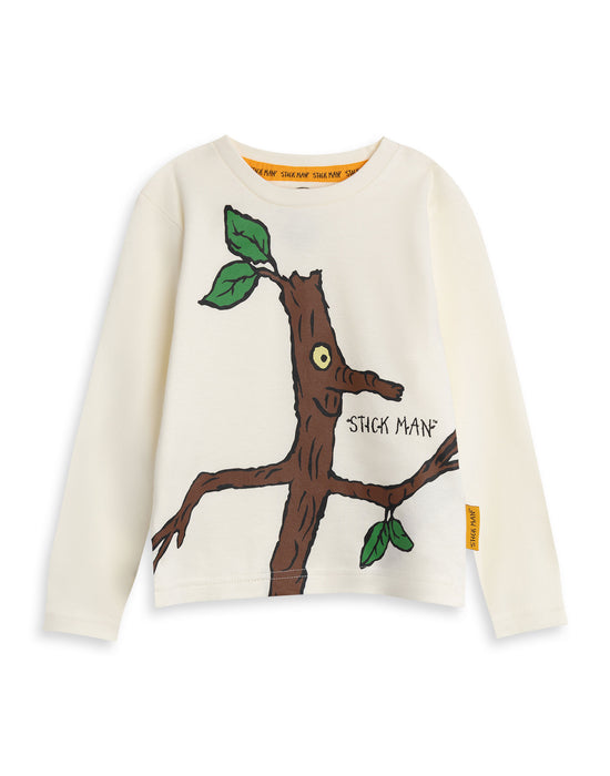 Gruffalo & Friends Stickman Unisex Kids Beige Long Sleeve Long Leg Pyjama Set