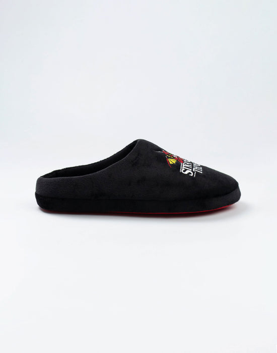 Stranger Things Logo Unisex Kids Black Mule Slippers