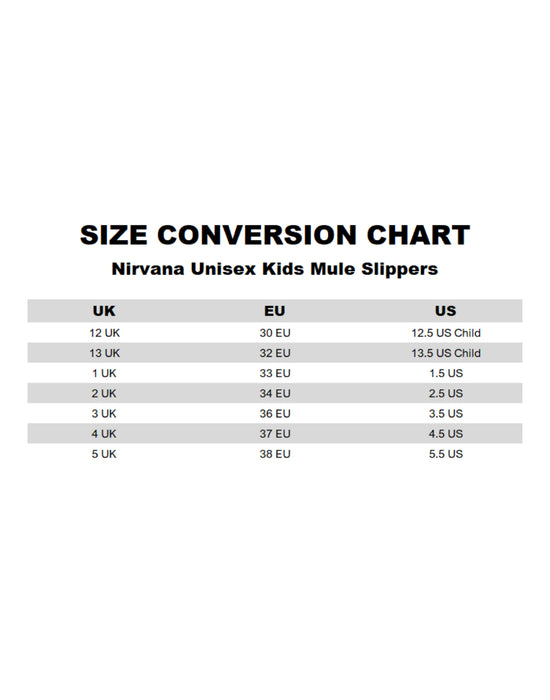Nirvana Logo Unisex Kids Black Mule Slippers