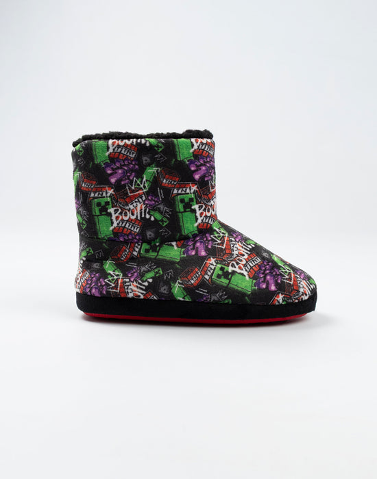 Minecraft Grafitti All Over Print Boys Multicoloured Slipper Boots