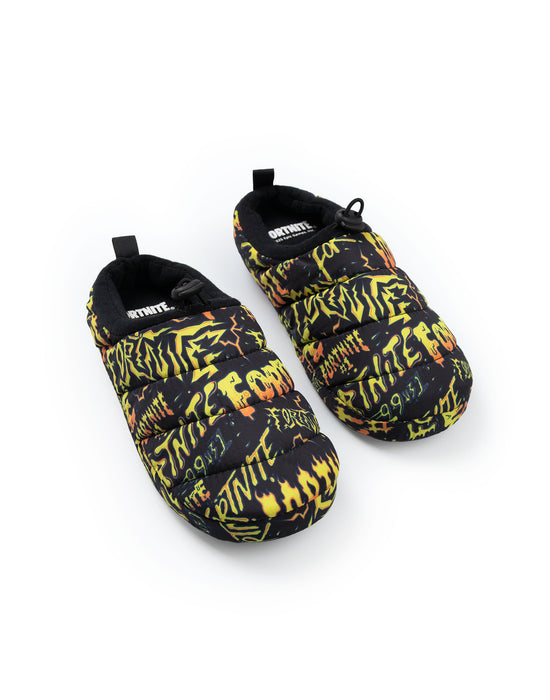 Fortnite Logo Boys Multicoloured Slip On Loafer Slippers