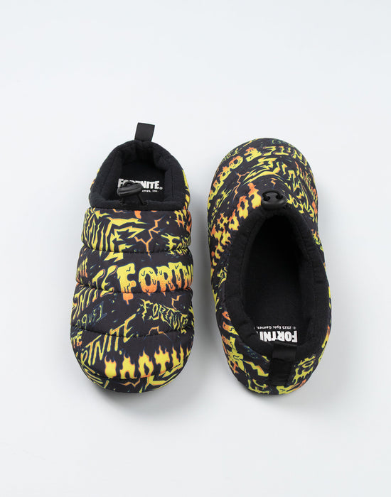 Fortnite Logo Boys Multicoloured Slip On Loafer Slippers