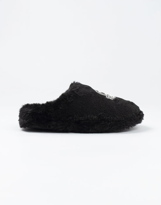 Wednesday Logo Girls Black Mule Slippers