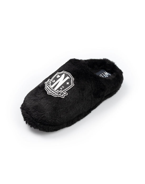 Wednesday Logo Girls Black Mule Slippers