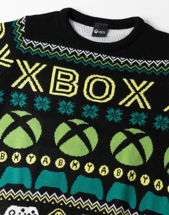 Xbox Logo Boys Multicoloured Christmas Jumper