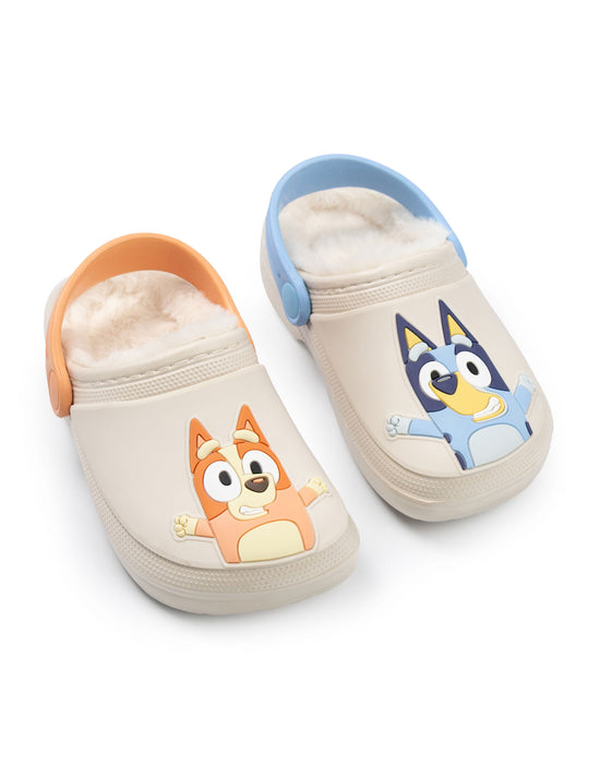 Bluey Multi Character Fur Lined Unisex Kids Multicoloured Clogs