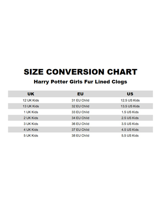 Harry Potter Logo Fur Lined Girls Navy Clogs